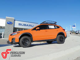 Bring Some Extra Sunshine Into Your Life With This Lifted 2018 Crosstrek Orange Lifted Crosstrek Subaru Crosstrek Subaru Subaru Outback