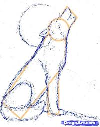 Step 7 How To Draw A Howling Wolf Wolf Painting Wolf Drawing Wolf Howling