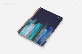 Notebook Mockup Set Square Holes Adobe Illustrator Design Postcard Mockup Print Templates