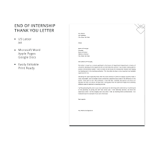 Free End Of Internship Thank You Letter Template Word Doc Apple Mac Pages Google Docs Outlook Letter Template Word Thank You Letter Thank You Letter Template