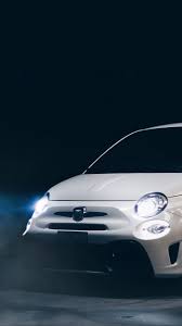 Download Wallpaper 1350x2400 Fiat 500 Abarth Fiat Car Headlights White Iphone 8 7 6s 6 For Parallax Hd Background