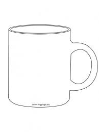 Coloring Page Templates Printable Free Mug Template Mugs