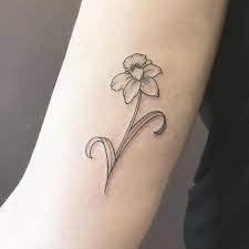 Cute Arm Tattoo For Girls Daffodil Tattoo Tattoos Girl Arm Tattoos