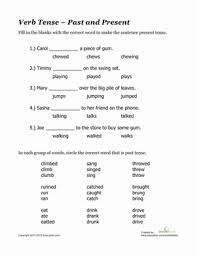 Past Tense Verbs Worksheet Education Com Verb Tenses Irregular Past Tense Verbs Grammar Worksheets