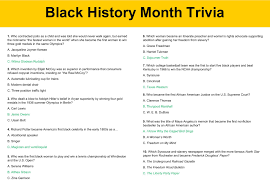 Some of them also take care of the animals. 10 Best Black History Trivia Questions And Answers Printable Printablee Com