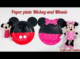 Easy Paper Plate Mickey Mouse And Minnie Mouse Crafts For Kids Crafts With Toddler Youtube Disney Crafts For Kids Mickey Mouse Crafts Toddler Crafts