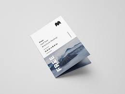 Free Us Half Fold Brochure Mockup Mockups Design Free Premium Mockups Brochures Mockups Mockup Brochure