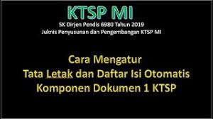 Dokumen 1 ktsp mts 2019. Juknis Penyusunan Dan Pengembangan Ktsp Mi Buku Yunandra