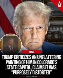 Trump criticizes an unflattering painting of him displayed in the Colorado  State Capitol, claims it was “purposely distorted” "The artist also did  President Obama, and he looks wonderful, but the one on