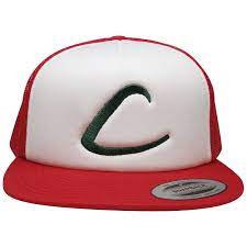 Flexfit Pokemon Trainer Ash Ketchum Embroidered Trucker Foam Mesh Snapback Cap Red White Cd12kiigldf Hats For Men Pokemon Trainer Ash Pokemon Trainer