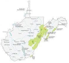 West Virginia Gis Map West Virginia State Map - Places And Landmarks - Gis Geography