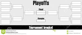 Playoff Tournament Brackets Chart Vector Illustration Stock