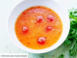 Soupe Froide Tomate Melon Recettes Recette En 2020 Soupe Froide Tomate Soupe De Melon Soupe