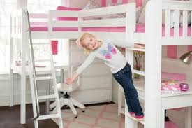 As with many other things, bunk beds are not inherently unsafe. Beautiful Girl S Bedroom With White Corner Loft Corner Loft Corner Loft Beds Girls Bedroom
