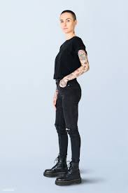 Download Premium Psd Of Model With Tattoo In Black T Shirt Mockup 2052728 In 2020 Black Tshirt T Shirt And Jeans Shirt Mockup