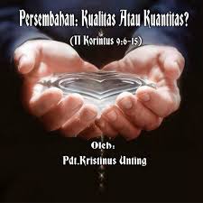 Sedangkan dalam ibadah kristen arti persembahan menonjolkan makna yang lebih dalam. Renungan Gke Persembahan Kualitas Atau Kuantitas Versi 2 Untuk Ibadah Jam Kedua Minggu 23 Oktober 2016 Ii Korintus 9 6 15 Apa Sih Sebenarnya Persembahan Itu Dan Memang Di Setiap Ibadah Ibadah