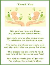 Baby Shower Thank You Poems Baby Shower Thank You Thank You Poems Baby Shower Printables