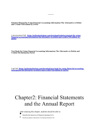 Solution Manual For Using Financial Accounting Information The Alternative To Debits And Credits 9t