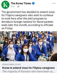 Good News 🗞️ 🗞️ , More Caregivers to Korea soon!! The Pilot testing for  care givers last year achieved 84% performance rate with results to hire  more Pinay caregivers soon under Eps Topik Program.