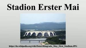 The may day stadium in pyongyang, 'all lit up' and ready to host the mass games. Stadion Erster Mai Youtube