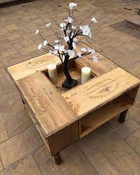 Du willst einen diy couchtisch selber bauen aus holzbohlen? Tisch Aus Weinkisten Bauen 12 Praktische Diy Ideen Und Bauanleitungen Weinkisten Tisch Couchtisch Weinkisten Weinkisten