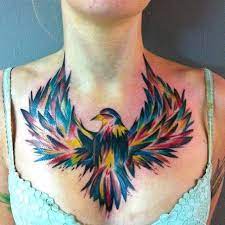 Female Chest Google Search Chest Tattoo Ideas Bird Chest Tattoo Cool Chest Tattoos