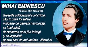 Primele două versuri sunt anagrama numelui complet al lui eminescu. 15 Ianuarie Domnul Eminescu Si Ziua Culturii Nationale Zigzag Roman Canadian