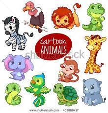 African animals names and sounds for kids to learn. Cartoon African Animals Cute Little Animals Isolated On A White Background African Animals Baby Animal Drawings Cute Little Animals
