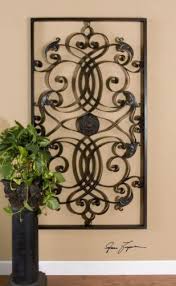 Large Oversized Tuscan French Metal Iron Scroll Wall Decor Grille Outdoor Wall Art Iron Wall Art Metal Scroll Wall Art