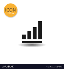 Bar Chart Icon Isolated Flat Style