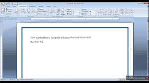 Cara Membuat Garis Tepi Pada Dokumen Microsoft Word 2007 Youtube