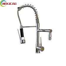 4.8 out of 5 stars, based on 136 reviews 136 ratings current price $147.90 $ 147. Polished Chrome Deck Mount Double Spout Kitchen Sink Faucet Single Handle Hot And Cold Water Kichen Mixer Fauce Mixer Taps Cheap Kitchen Faucets Soap Dispenser