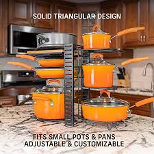 These are large and bulky, hence always put a challenge while organizing inside a kitchen cabinet. Pots And Pans Organizer Kitchen Cabinet Organization And Storage Pot Rack Organizers 3 Diy Methods Adjustable Pot Lid Holder For Kitchen Counter Pantry Pot And Pan Organizer Pricepulse