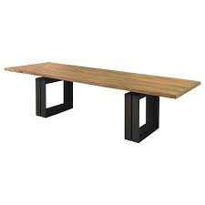 Reclaimed teak wood furniture manufacture indonesia. Emiliano Modern Metal Base Rectangular Reclaimed Teak Wood Outdoor Dining Table 71 D 79 D Kathy Kuo Home