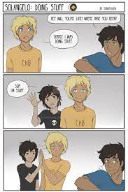 Percy jackson characters percy jackson fan art percy jackson memes percy jackson books percy jackson characters reactions to the internet. Demigods React To Fanart And Stuff Percy Jackson Funny Solangelo Percy Jackson Fan Art