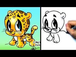 How To Draw Cartoon Characters How To Draw A Baby Jaguar Baby Cartoon Characters Cartoon Drawings Cartoon Jaguar