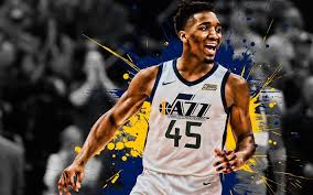 Donovan mitchell computer wallpaper 440 1600x900 px. Download Wallpapers Donovan Mitchell American Basketball Player Utah Jazz Defender Blue Yellow Paint Splashes Creative Art Nba Usa Basketball National Basketball Association Grunge Mitchell Jr For Desktop Free Pictures For Desktop Free
