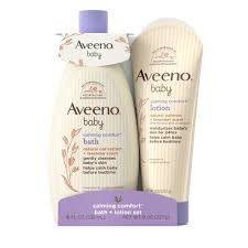 One of the treatments recommended to me was aveeno bath soak. Calming Comfort Baby Bath Lotion Set Aveeno