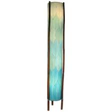 Eangee Giant Hue Sea Blue Cocoa Leaves Tower Floor Lamp M2154 Lampsplus Com Lamp Floor Lamp Blue Floor Lamps