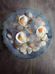 Shigoku Oysters Mignonette With Kohlrabi By Chef Matt Lambert Photo By Signe Birck Food Plating Indian Food Recipes Vegetarian Food Plating Techniques