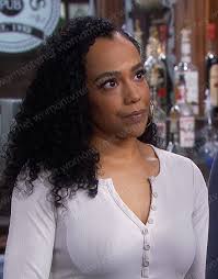 WornOnTV: Jada's white henley top