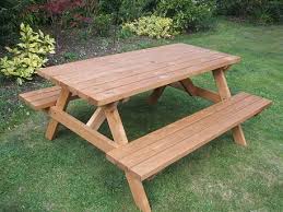 Unique furniture starts as a picnic table and transforms to a garden bench in seconds, allowing you and guests to enjoy lunch or simply lounge outside. Wooden A Frame Picnic Bench 4 Seater E Timber Products