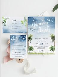 Unlike a traditional wedding invitation, you need to give your guests a lot more information when you're asking them to join you out of town. The Best Etsy Destination Wedding Invitations For Popular Locations Around The World Junebug Weddings