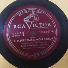 Il pleure sans raison dans ce cœur qui écœure. Jascha Heifetz Il Pleure Dans Mon Coeur Tango Shellac Discogs