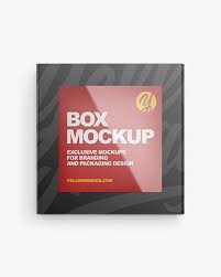 Download Paper Box Mockup In Box Mockups On Yellow Images Object Mockups PSD Mockup Templates