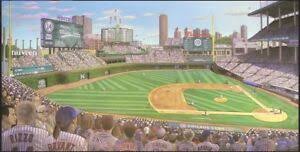 There is a lot to see and do in the windy city of chicago. Chicago Cubs Baseball Stadium Wrigley Field Sports 20x24 Stretched Oil Painting Ebay