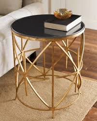 Black And Gold Side Tables Lara Granite Side Table Side Table Gold Coffee Table Coffee Table