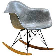 1950s Elephant Hide Grey Eames Rar Rope Edge Rocking Chair Rocking Chair Antique Rocking Chairs Eames