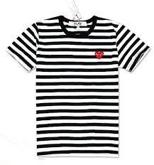 Comme Des Garcons Play Stripes Black T Shirt From Cdg Play On 21 Buttons