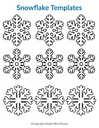 Free Printable Small Snowflake Templates Simple Mom Project Snowflake Template Diy Crafts For Girls Printable Snowflake Template